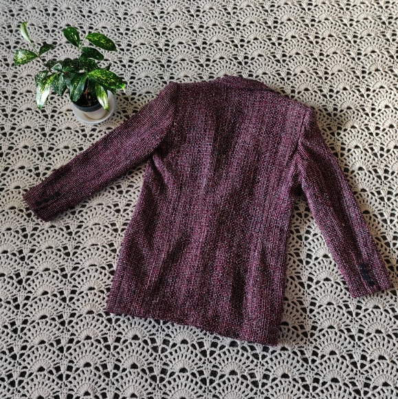 Vintage Silk Tweed Blazer - Size 4 - Picture 3 of 4